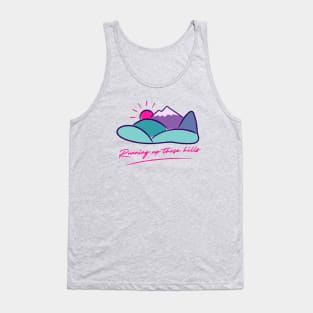 Running Up Those Hills - Mountain trail runner 80/90s retro vintage edition Tank Top